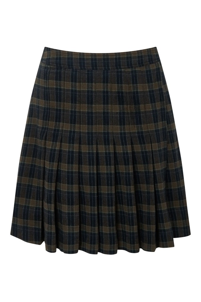RARA Organic Cotton Flannel Skirt - Navy Check from KOMODO