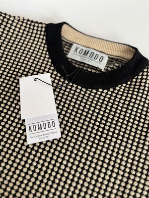 HANA organic Cotton Jumper - Black and Cream White from KOMODO