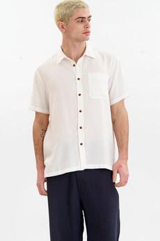 LOYLE Tencel Linen Shirt - White via KOMODO