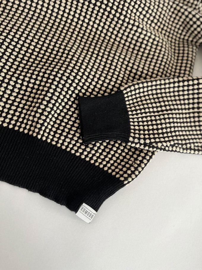 HANA organic Cotton Jumper - Black and Cream White from KOMODO