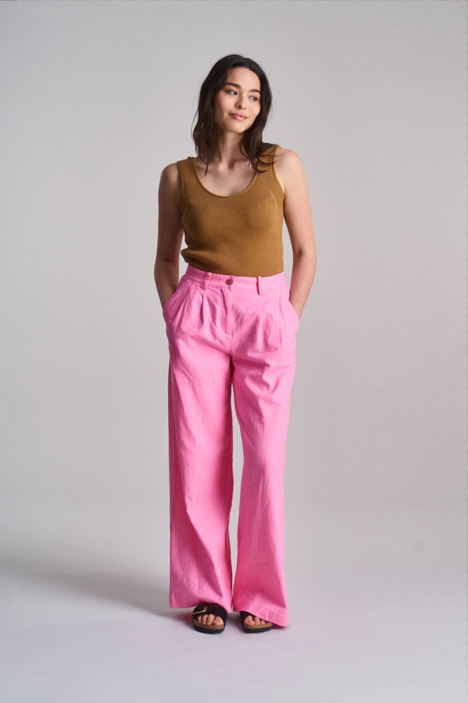 LION - Organic Linen Cotton trouser - Pink from KOMODO