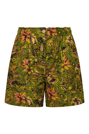 DUNE - Organic Cotton Tropical Print Green Shorts from KOMODO