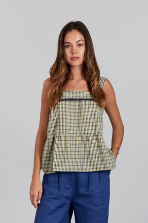 CAITLIN - Organic Cotton Top Summer Check from KOMODO