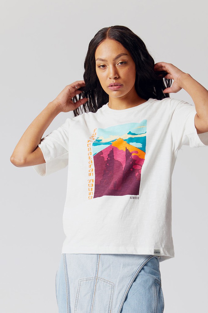 TEMPLE - GOTS Organic Cotton Tee Off-White from KOMODO
