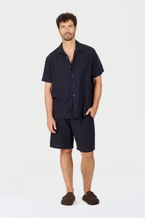 LOYLE Tencel Linen Shirt - Navy from KOMODO