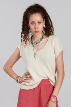 POLLY - Organic Cotton Ivory Top via KOMODO