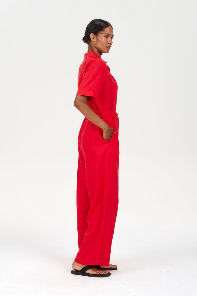 AMARIE Tencel Linen Jumpsuit - Coral from KOMODO