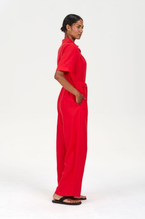 AMARIE Tencel Linen Jumpsuit - Coral from KOMODO