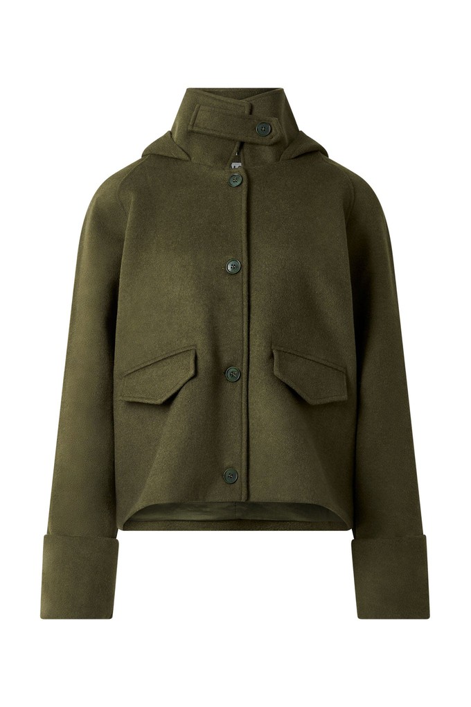 WICKER Recycled Wool Poly Coat - Olive from KOMODO