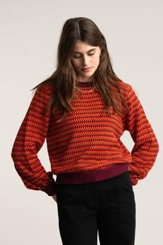 MAE - Organic Cotton Jumper Wine Red via KOMODO