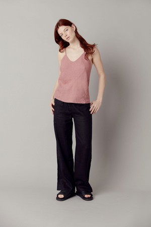 LION Organic Linen Trousers - Black from KOMODO