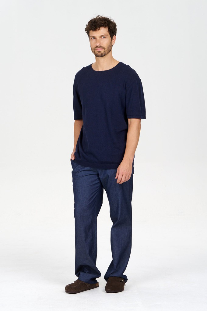 WALT Organic Ramie Cotton Tee - Navy from KOMODO