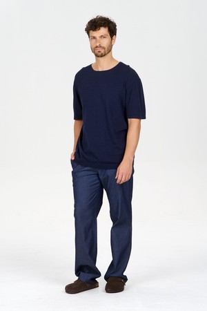 WALT Organic Ramie Cotton Tee - Navy from KOMODO