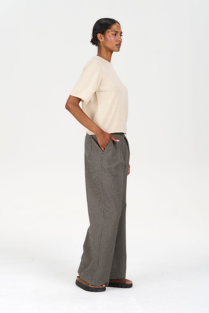 CAMILLE Organic Linen Cotton Tee - Almond from KOMODO