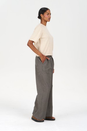 CAMILLE Organic Linen Cotton Tee - Almond from KOMODO