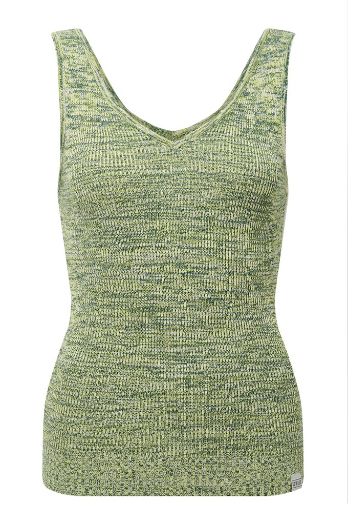 YANA - Organic Cotton Vest Lime Space dye from KOMODO