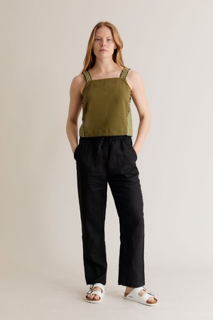 RAMA - Linen Trousers Black from KOMODO
