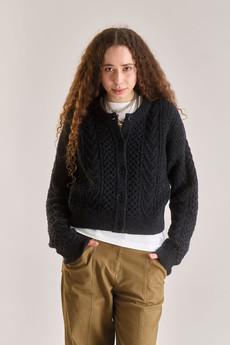 CHARLIE Lambswool Cardigan - Charcoal via KOMODO