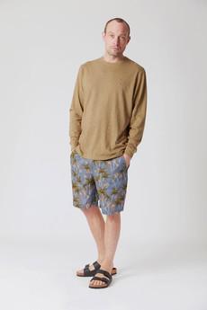 JERRY- Organic Linen Shorts China Blue via KOMODO