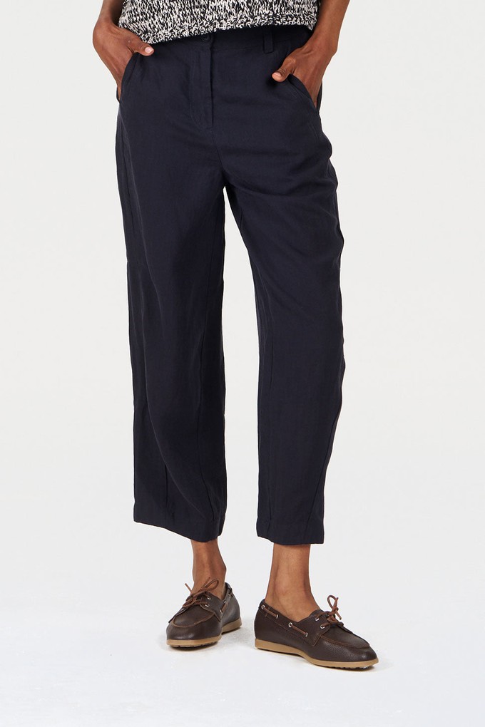 OLIVE Tencel Linen Trouser - Navy from KOMODO