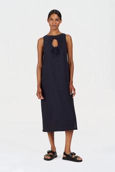 SHANTI Tencel Linen Dress - Navy via KOMODO