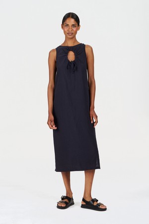 SHANTI Tencel Linen Dress - Navy from KOMODO