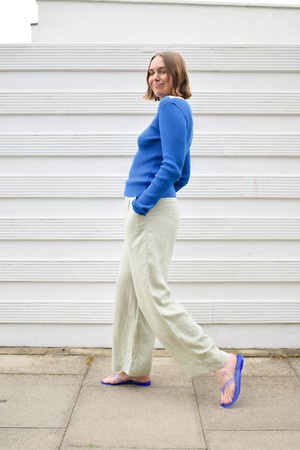 LION Wide Leg Tencel Linen Trousers - Sage from KOMODO
