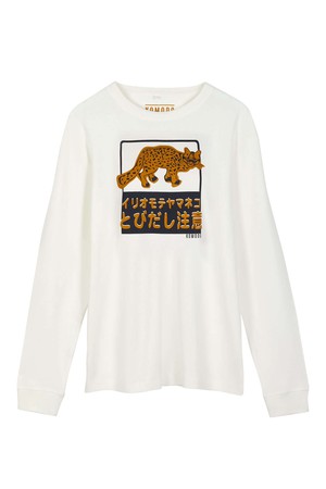 HAKON IRIOMOTE CAT  - Organic Cotton Tee Off White from KOMODO