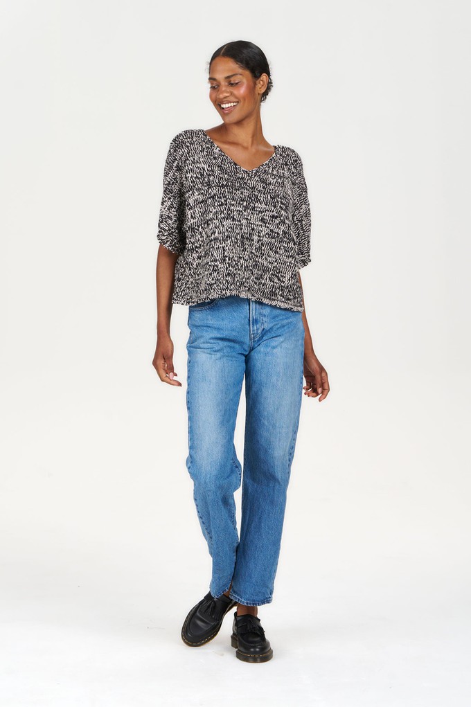 TERESA Organic Cotton Jumper - Black & White from KOMODO