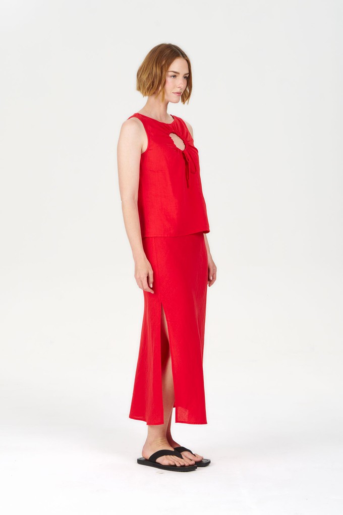 RAY Tencel Linen Skirt - Coral from KOMODO