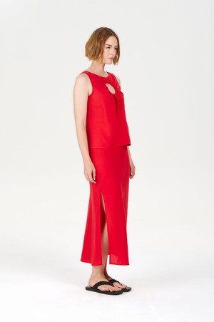 RAY Tencel Linen Skirt - Coral from KOMODO