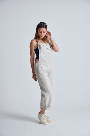 MARY-LOU Natural - Organic Cotton Dungarees by Flax & Loom from KOMODO