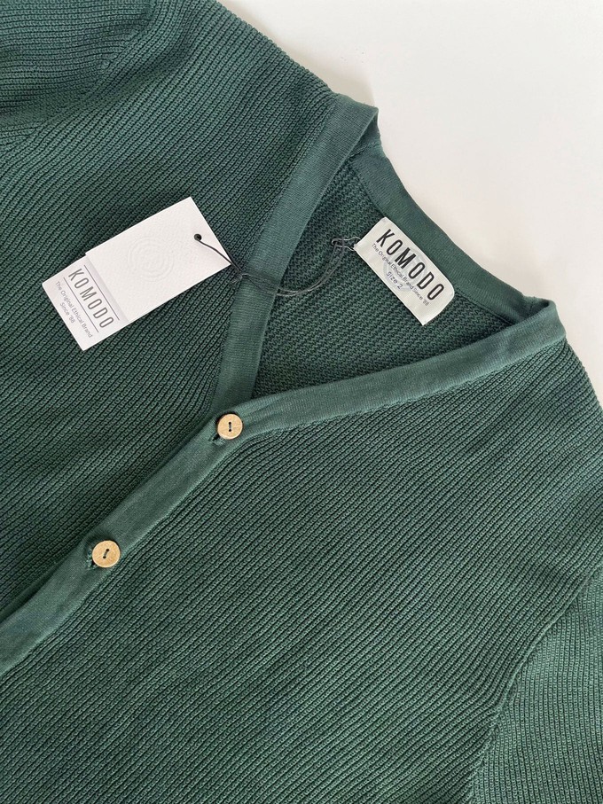 LUCAS - Organic Cotton Cardigan Dark Green from KOMODO