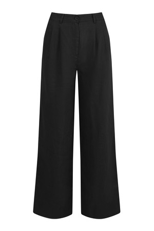 LION Organic Linen Trousers - Black from KOMODO