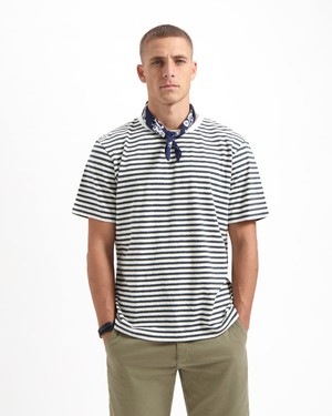 Liam Striped Cotton Hemp T-shirt from Kuyichi