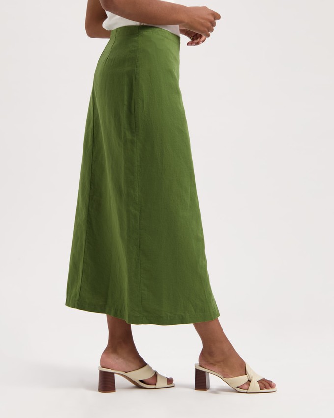 Hanna Linen Wrap Skirt from Kuyichi