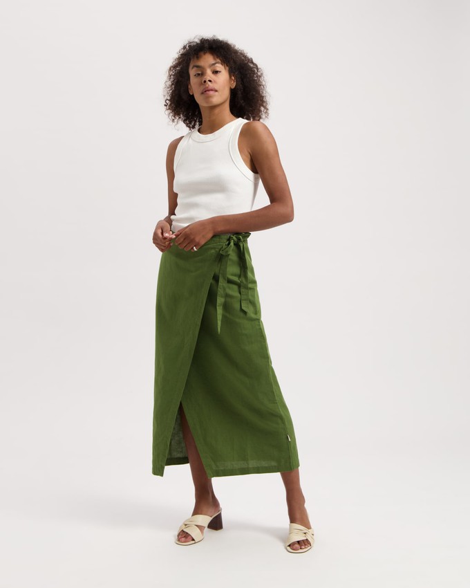 Hanna Linen Wrap Skirt from Kuyichi