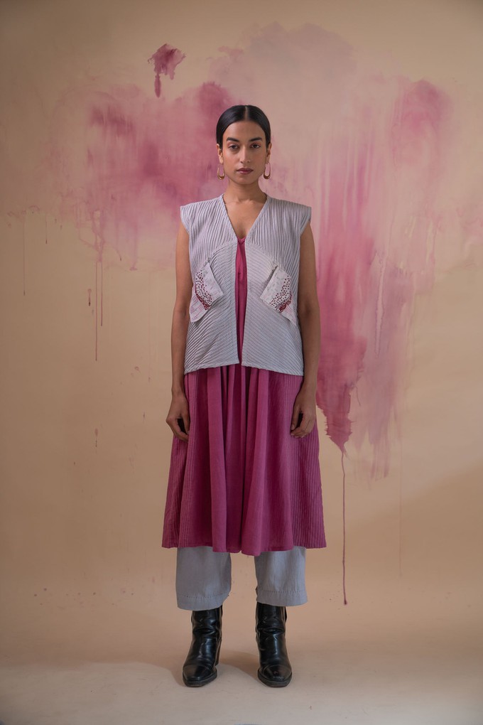 Phosphene Flared Dress & Unisex Cropped Jacket Set from Lafaani