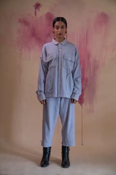 Phosphene Unisex Bomber & Pants Set - Grey via Lafaani