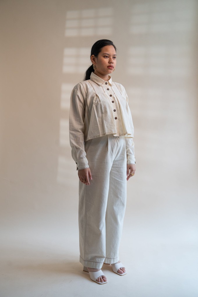 Dawning Pleated Crop Shirt from Lafaani