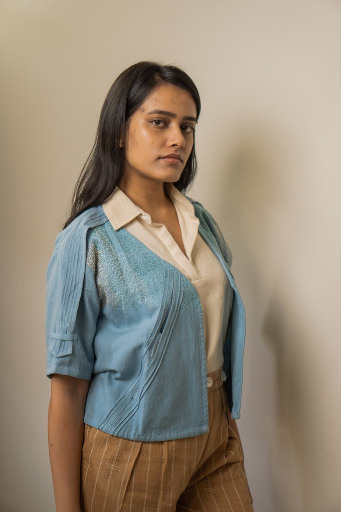 Materiality Unisex Cropped Half Sleeve Jacket from Lafaani