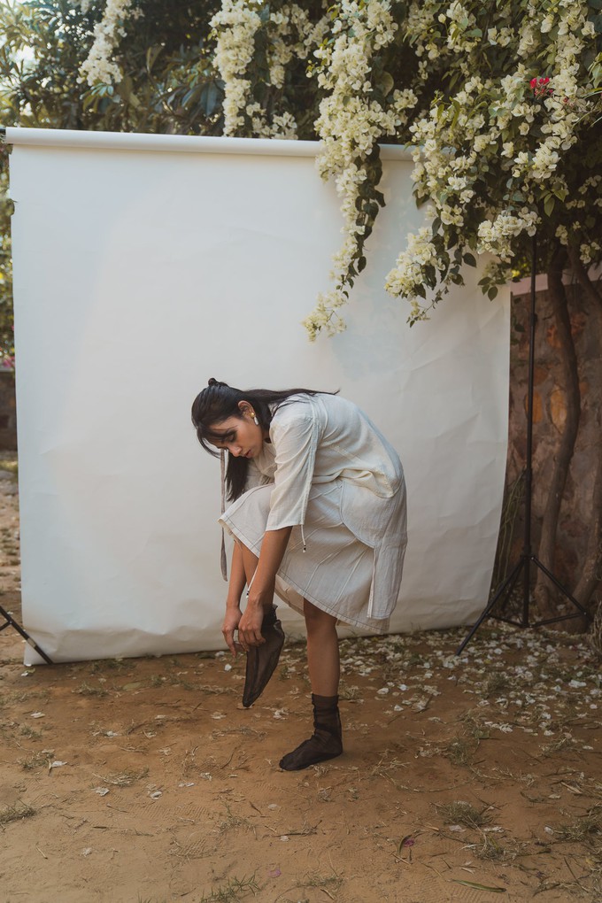 Sonder Ruched Blouse & Layered Skirt from Lafaani