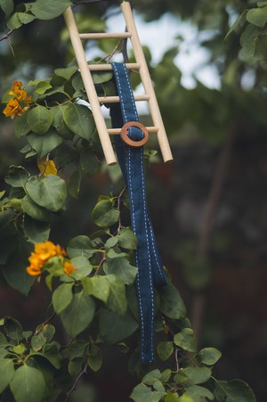 Narrow Belt with Wooden Buckle from Lafaani