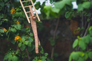 Narrow Belt with Wooden Buckle from Lafaani