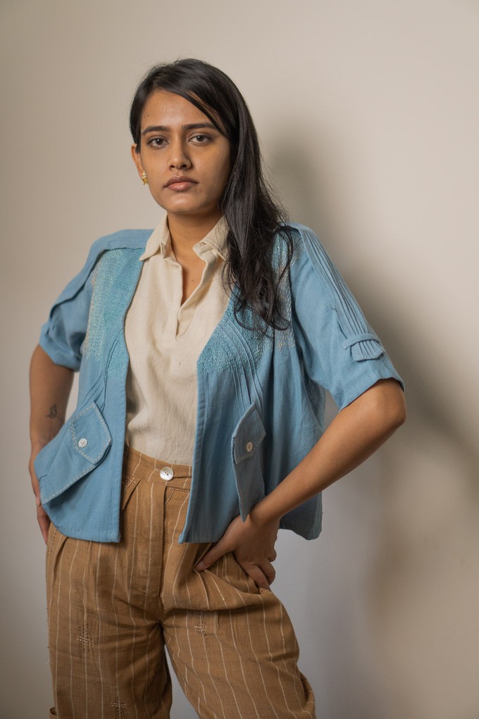 Materiality Unisex Cropped Half Sleeve Jacket from Lafaani