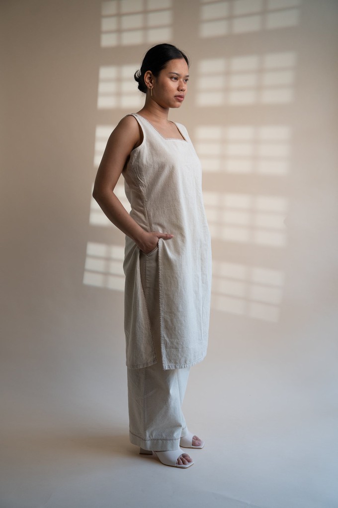 Dawning High Slit Tunic & Straight Pants Set from Lafaani