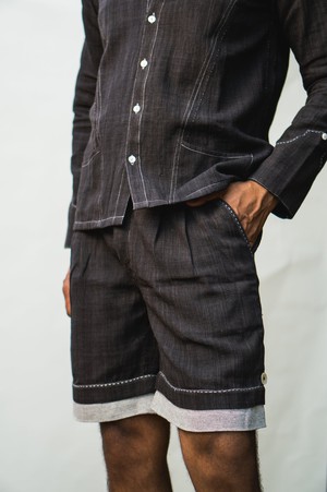 Sonder Panelled Shirt & Hem Detail Shorts from Lafaani