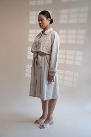 Dawning Trench Dress with Cropped Jacket from Lafaani