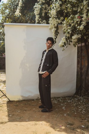 Sonder Unisex Black Bomber & Utility Pants from Lafaani