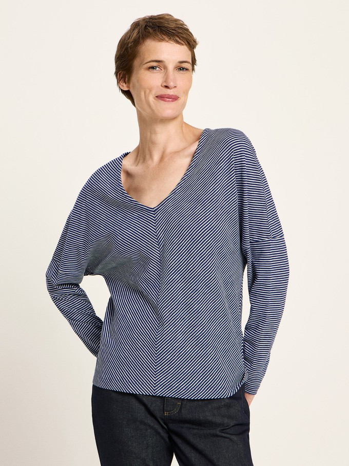 Shirt (GOTS) with V-neck from LANIUS